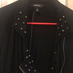 Torrid studded jacket! Lightweight cotton!  size 1